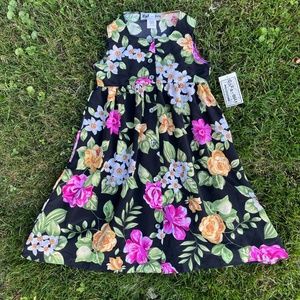 NEW TRUE VINTAGE 90's DEADSTOCK KIDS Flowy Floral Dress Button Down